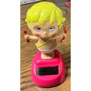 2014 Valentines Day Cupid Solar Bobbler Blond Hair